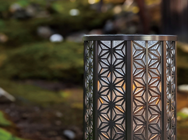 アルミの組子ランプ「ASANOHA」